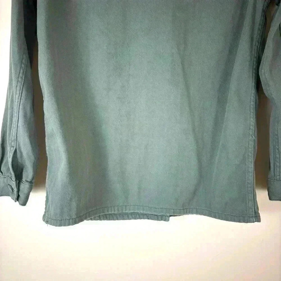 Topshop Green Military Safari 100% Cotton 4 Pocket Button Down Jacket Size 4 - Picture 11 of 16